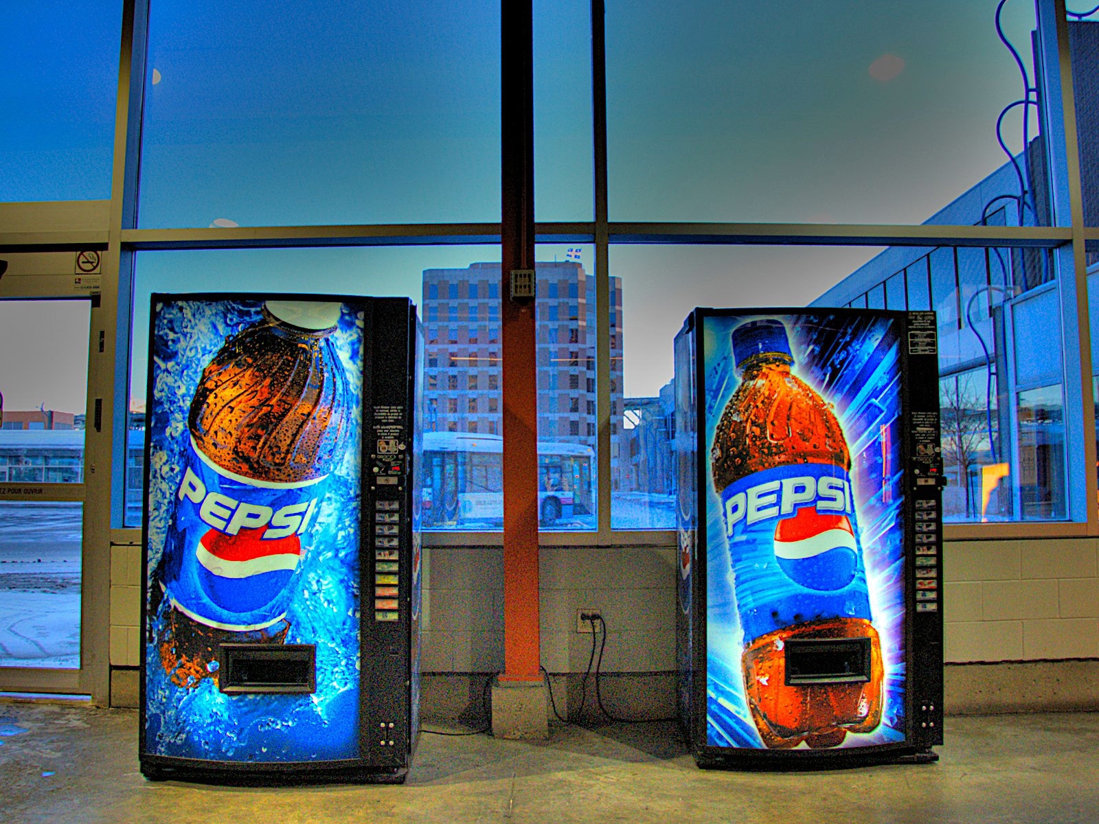 Pepsi machines.